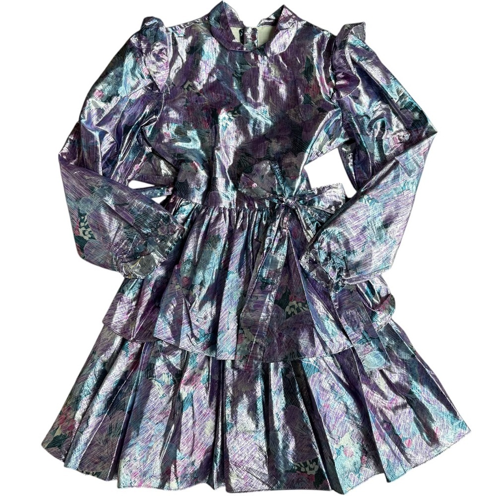 Martha’s Miniatures We’re Fussy vtg girl 12 iridescent pageant dress long sleeve